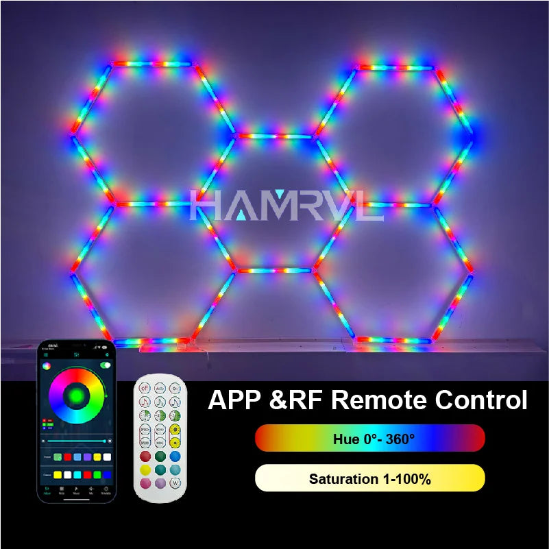 Two Bay Tri-Color Dimmable Hex Light, 3000K / 4000K / 6000K or RGB