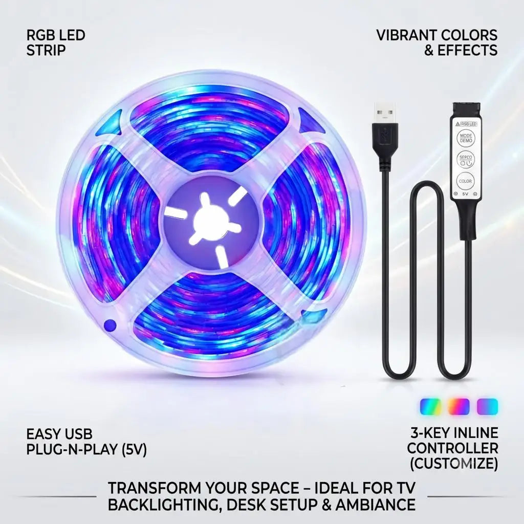Two Bay RGB Cove Light Strip with Remote