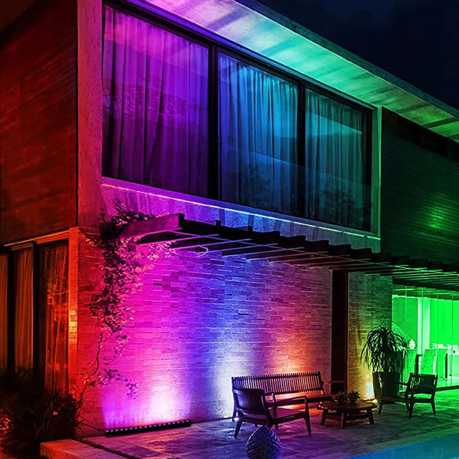 Two Bay RGB Wall-Wash Light Bar, 60W with Remote