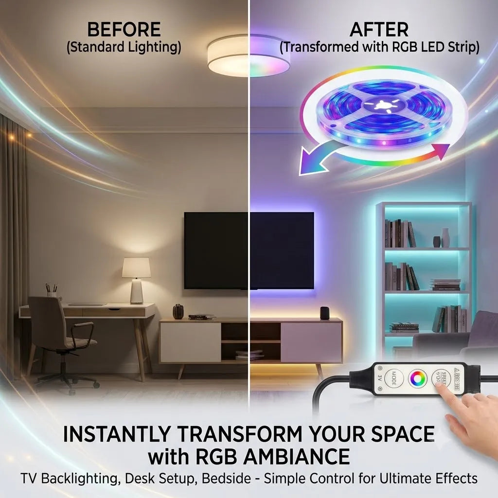 Two Bay RGB Cove Light Strip with Remote