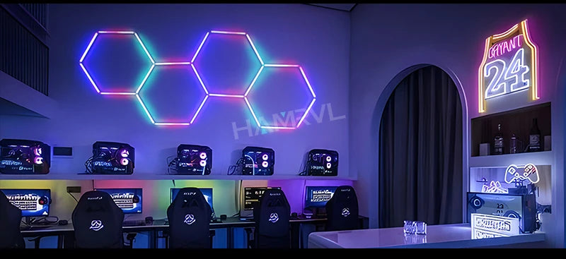 Two Bay Tri-Color Dimmable Hex Light, 3000K / 4000K / 6000K or RGB