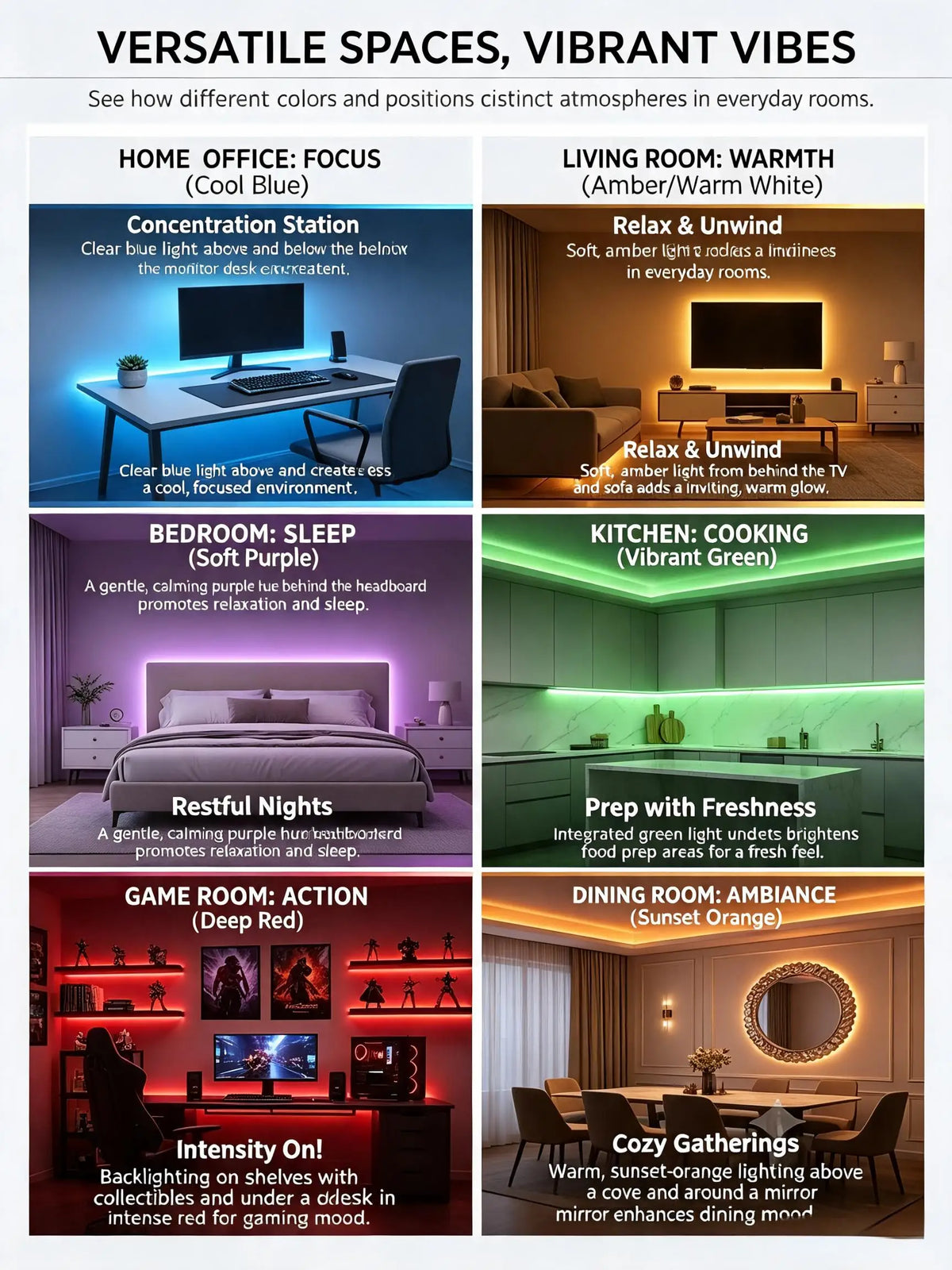 Two Bay RGB Cove Light Strip with Remote