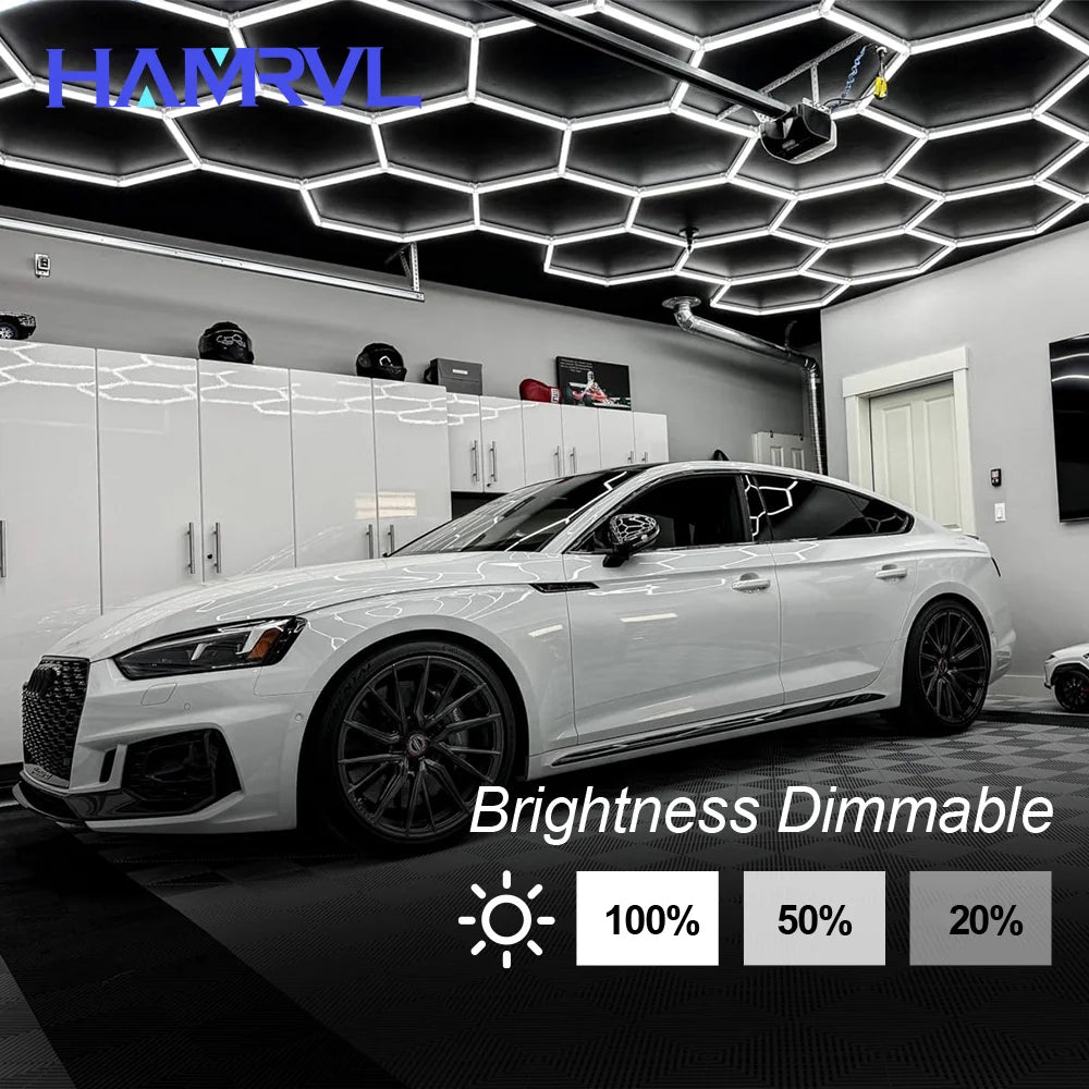 Two Bay Tri-Color Dimmable Hex Light, 3000K / 4000K / 6000K or RGB