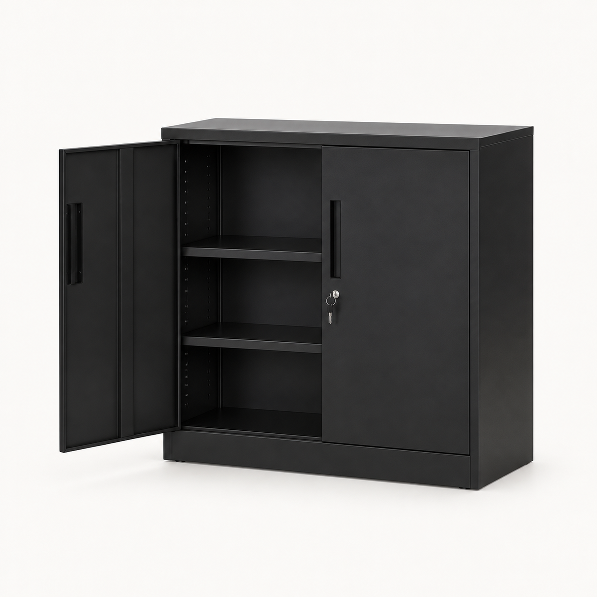 Compact Locking Garage Cabinet, 35.4-Inch, Black