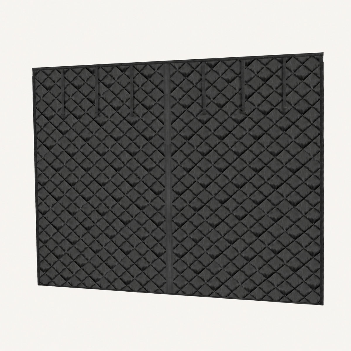 Magnetic Garage Door Insulation Curtain, 9.28 × 7.15 ft, Black