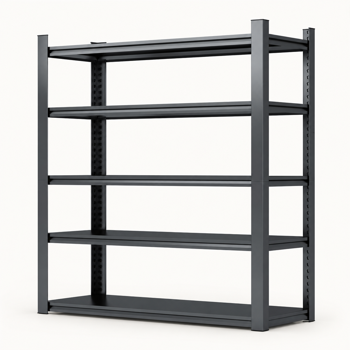72-Inch Wide Garage Shelving, 47.2-Inch Width — Black on white background