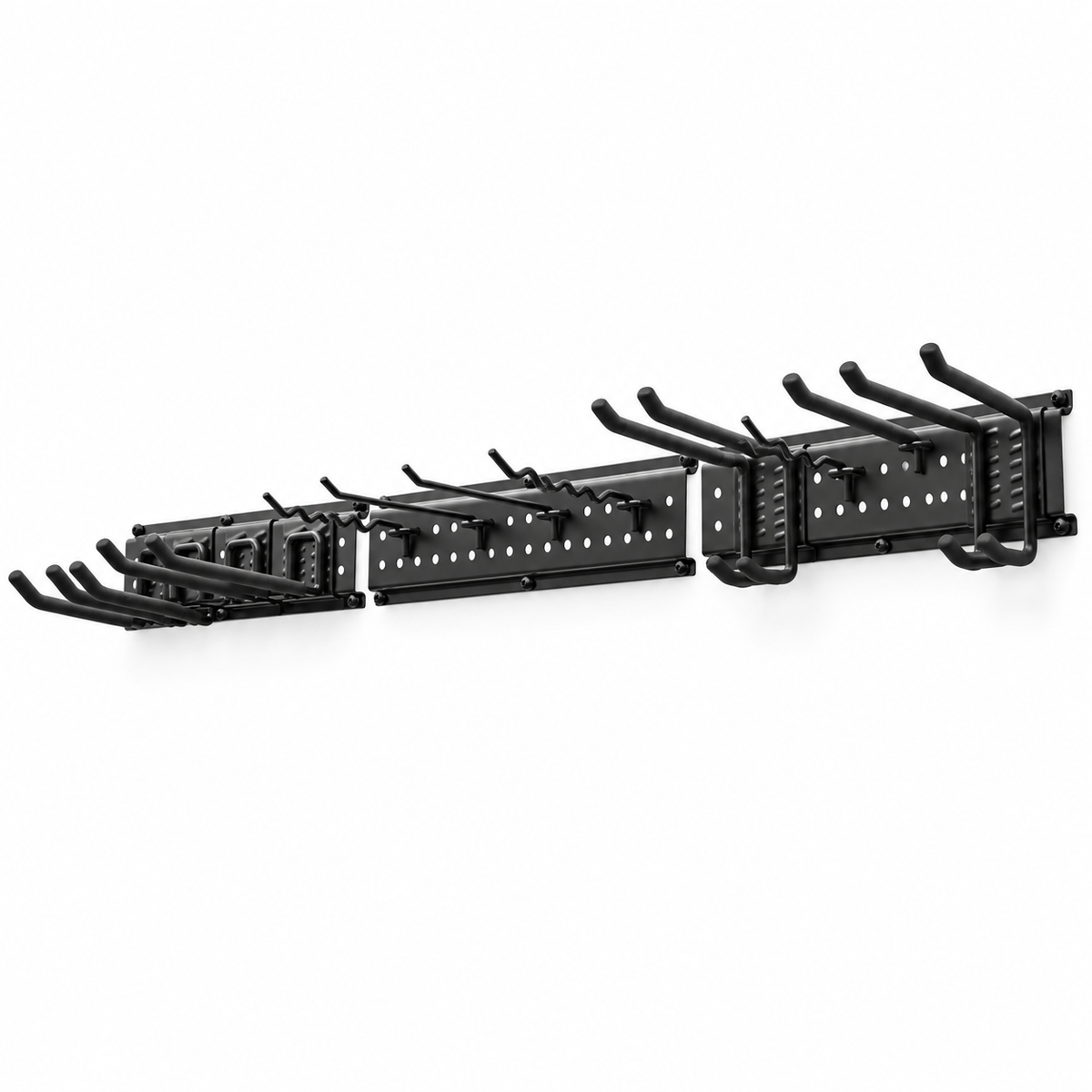49.5-Inch Garage Tool Wall Rack, 12 Hooks on white background