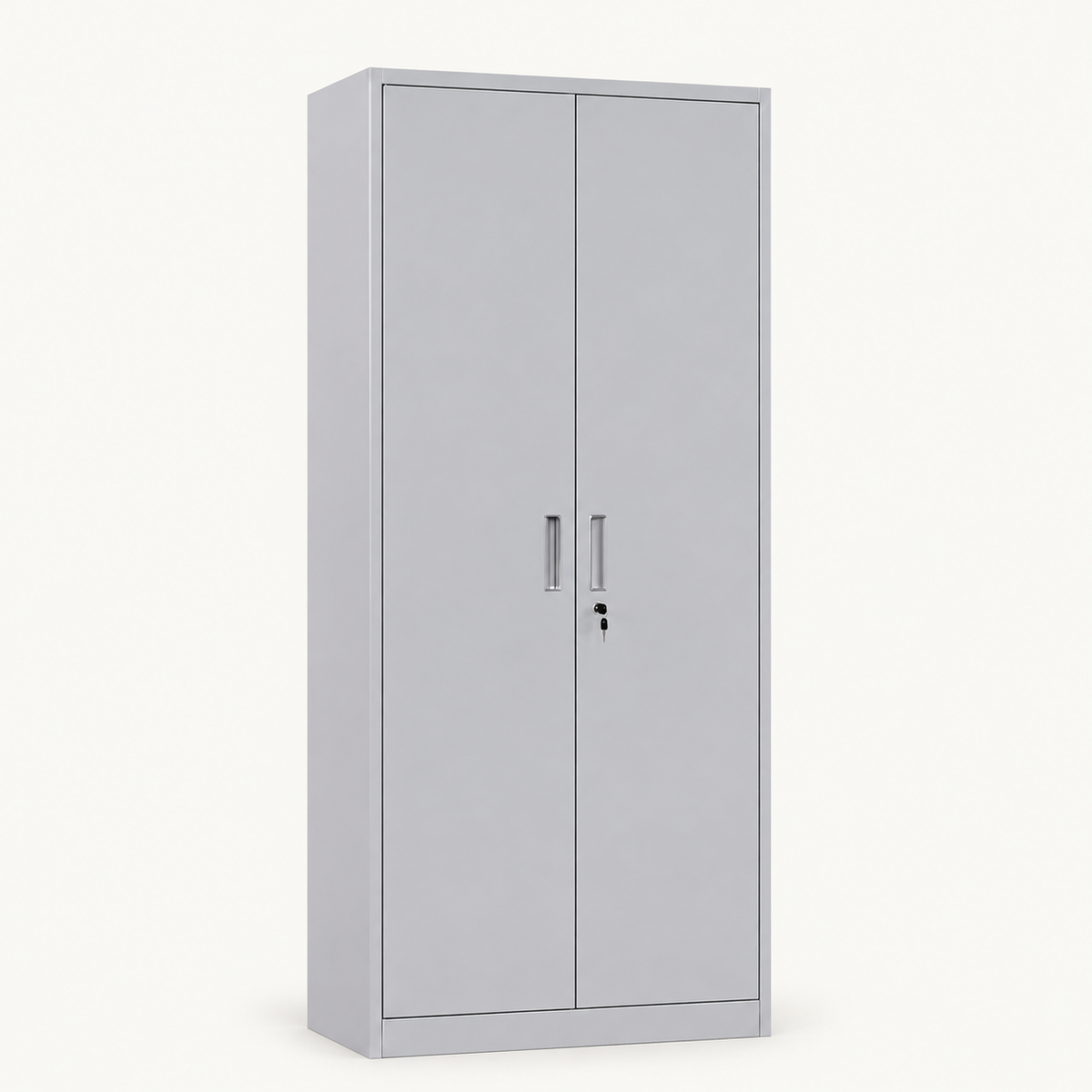 Lockable Garage Storage Cabinet, 4 Shelves, Gray