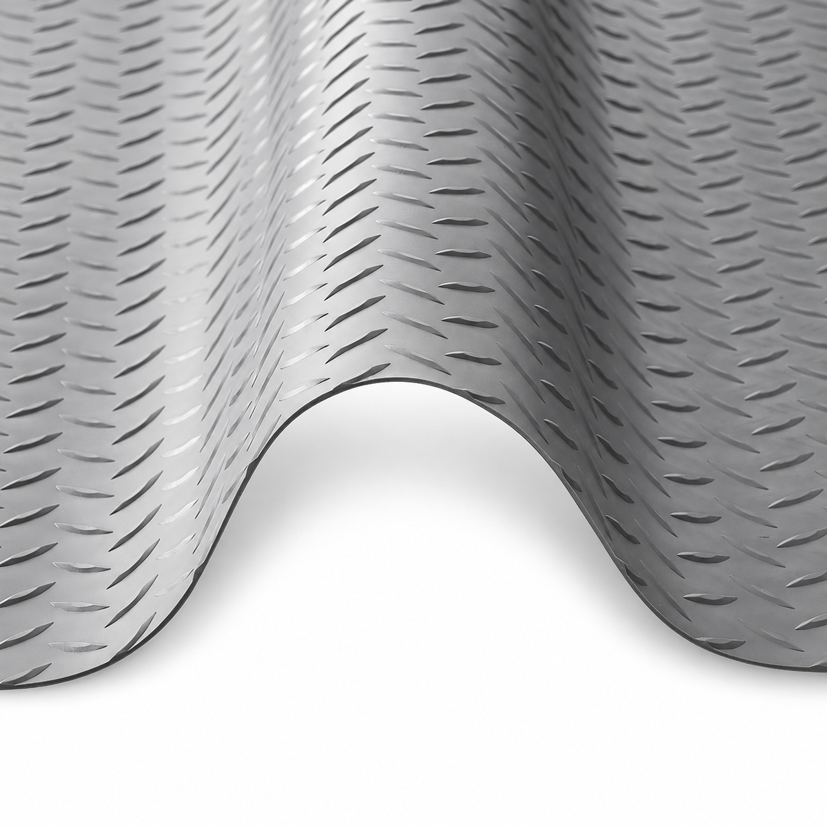 PVC Garage Floor Roll, 7.5 × 20 ft — Silver Gray product detail on white background