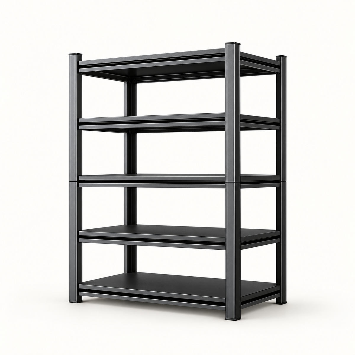 Adjustable Garage Storage Shelving, 5 Tiers, Black