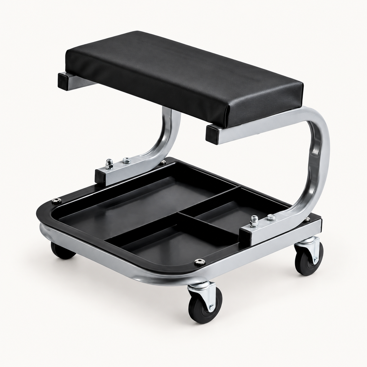Rolling Mechanic Creeper Seat with Tool Tray, 250 lb