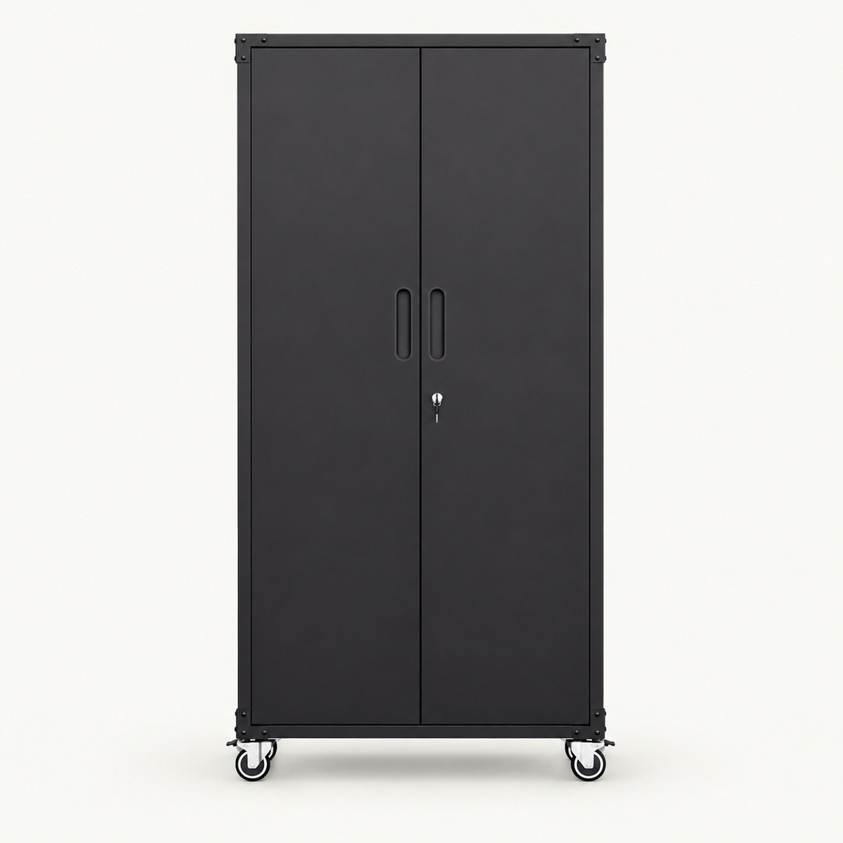 Rolling Garage Storage Cabinet, 71-Inch, Black