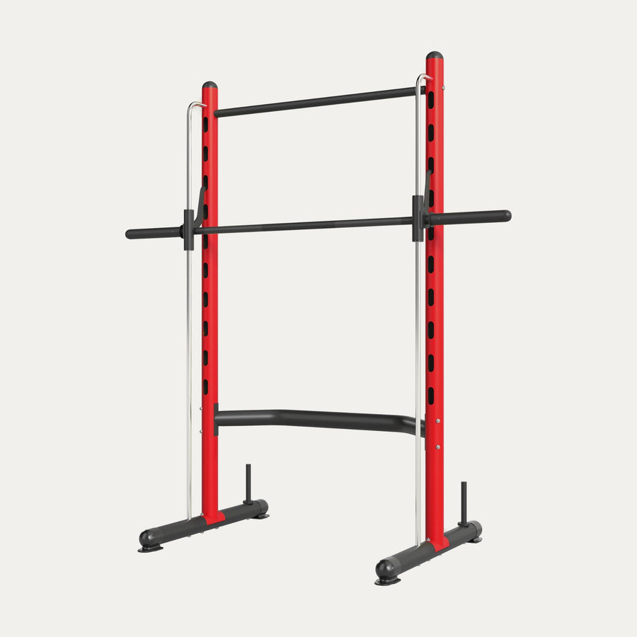 Half Rack Squat Stand with Pull-Up Bar, Adjustable J-Hooks & Safety Arms