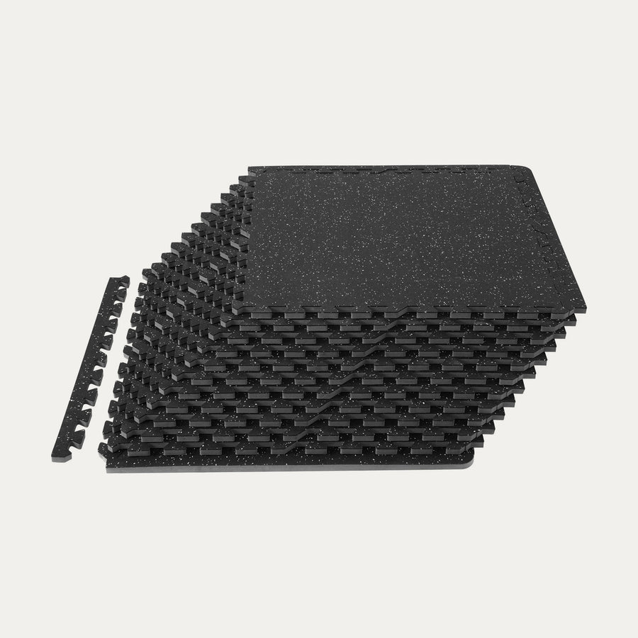 Interlocking Gym Floor Mats, 12-Pack 24 x 24 in, 0.56 in Thick (48 sq ft)